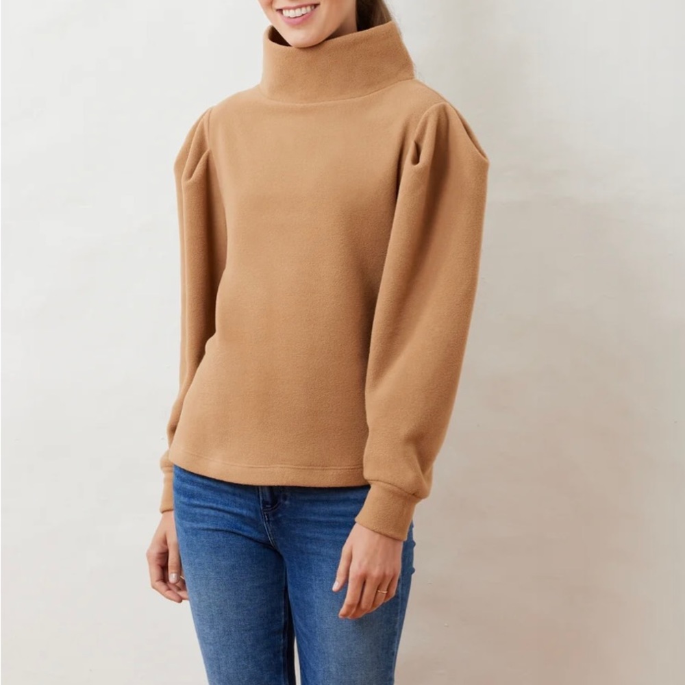 Dudley Stephens XS Camel Tomney Turtleneck